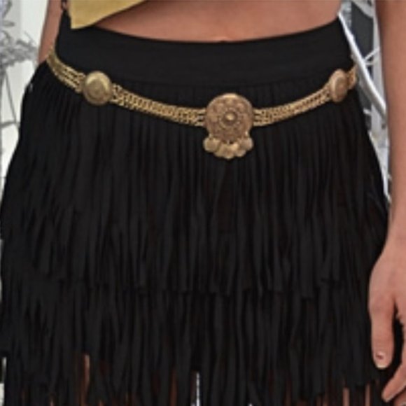 BOHO DOLLZ Gold toned Chain Belt - Belly Chain - Picture 4 of 4